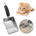Stainless Steel Cat Litter Scoop with Long Ergonomic Handle, Durable Heavy-Duty Sifting Tool for Indoor Cats, Easy-Clean and Rust-Resistant Litter Box Accessory