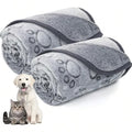 Fleece Pet Blanket for Small and Medium Dogs, Washable Puppy Throw with Cute Paw Print, Cozy Bed and Couch Cover for Indoor Dogs and Cats, All-Season Soft Comfort